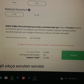 Trendyol Ve EasyCep İphone Değişim Kampanyası Sorunu