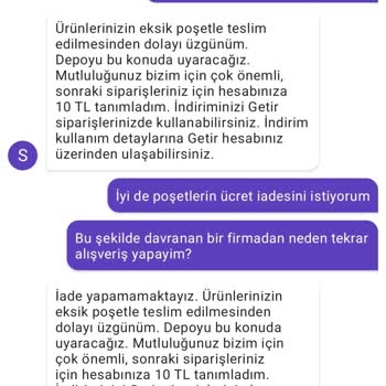 Getir Büyük Eksik Teslimat Yaptı!