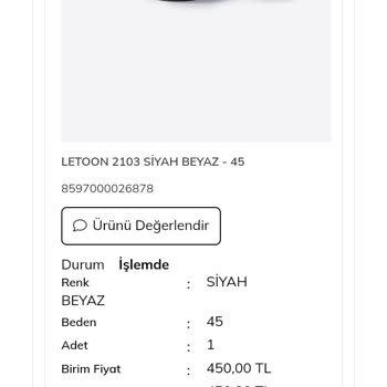 Letoon Sport Yanlış Ürün İade İstiyorum