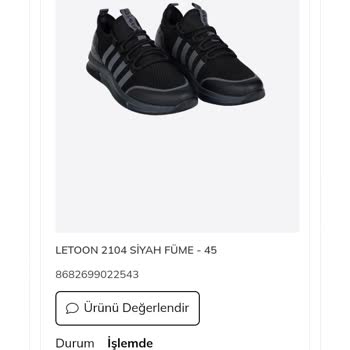 Letoon Sport Yanlış Ürün İade İstiyorum