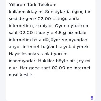 Türk Telekom 02.00 De Mobil İnternetim Kesiliyor.