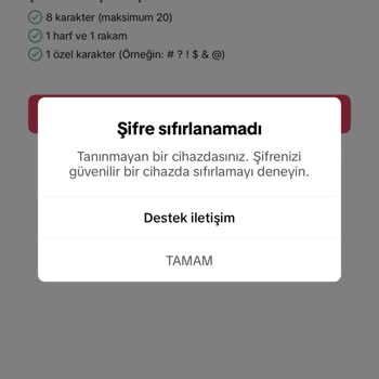 TikTok Tanınmayan Cihazın Uyarısı
