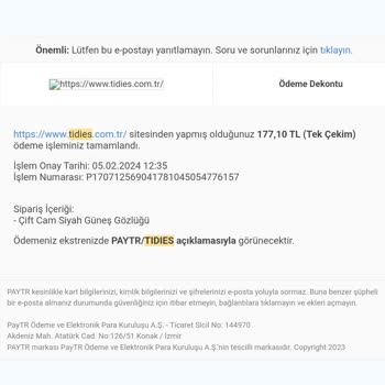Tidies Aksesuar Tidies Güneş Gözlüğü Siparişi Gönderilmedi. Mesaj-aramalara Dönmüyor.