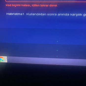 Vodafone Kod Biçim Hatası