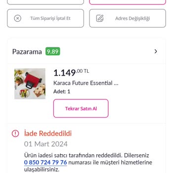 Bozuk Çıkan Pazarama Tost Makinesi