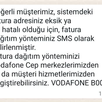 Vodafone Tarife Değişikliği Hakkında