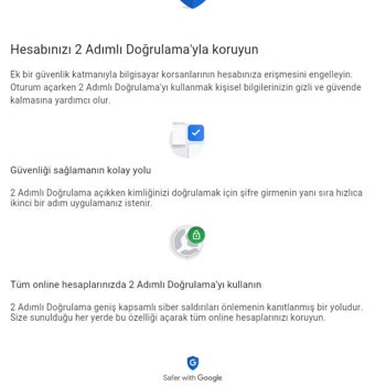 Google Veri Ve Güvenlik Erişmesine Yönelik Bilgilerimin Çalınması.