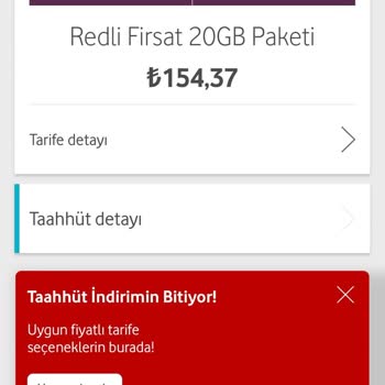 Vodafone Fatura Ücreti Artışı