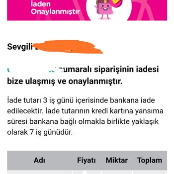 Watsonsın Sebepsiz Yere İptal Ettiği Ürünüm