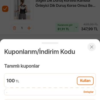 Hepsiburada Aynı Tür Kuponları Birleştiremiyorum.