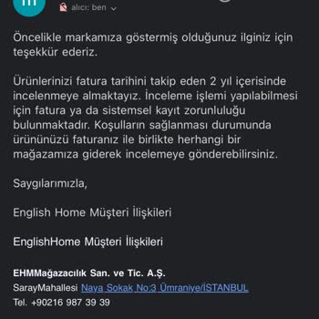 English Home Lekeli Çarşaf Gönderimi