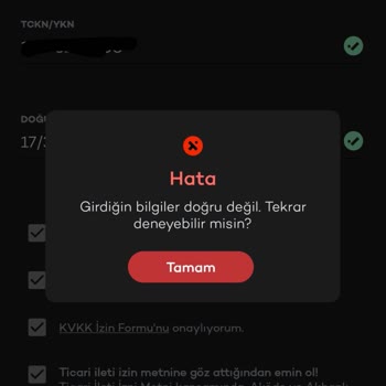 Tosla Yeni Hesap Açamıyorum