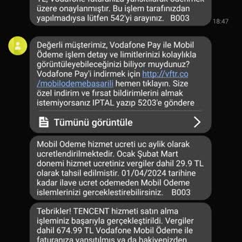 Tencent Games Türkiye Vodafone Pay Tencent Mobil Ödeme Hatası
