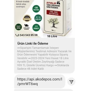 Ayvalık Üreticiden (Instagram: ayvalik_zeytinyagi_ureticiden) Aldatmacası