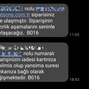 Watsons Ürünüm Hazırlanmadan İptal Edildi.