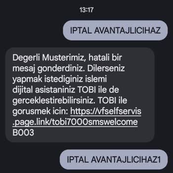 Vodafone Zorla Paket Dayatması