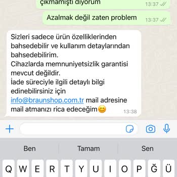 Braunshop.com.tr Evde IPL Hayal Kırıklığı Ve İletişim Sorunları