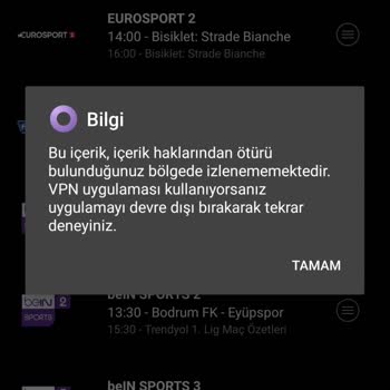 Digiturk Comnet Ve Beın Connect Yayın Sorunu VPN Hatası