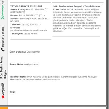 Arçelik Garantisi Olan Süpürge İçin Para İstenilmesi