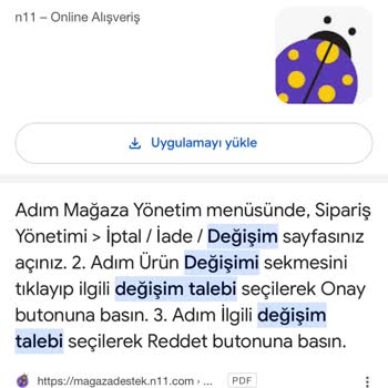 N11 Değişimin Kalkması Belirtilmemesi Ve Tüketicinin Aldatılması