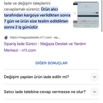 N11 Değişimin Kalkması Belirtilmemesi Ve Tüketicinin Aldatılması