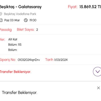Biletalsat.com Beşiktaş-Galatasaray Maçı Bilet Aktarılmıyor "Transfer Bekleniyor"