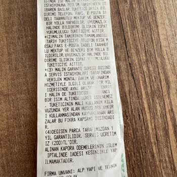 Alp Yapı Teknik - Kadir Çolak Ankastre Fırın Arızası Ve Hizmet Kusuru