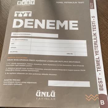 Ünlü Yayınları Ünlü Denemesi Cevap Anahtarı Bulunmuyor