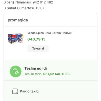 Vileda Spino Temizlik Ürünü Sorunu