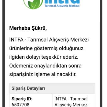 İntfa Tarım Parasını Almasına Rağmen Ürünü Göndermedi
