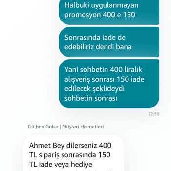 Amazon Yapması Gereken İadeyi Gerçekleştirmiyor.