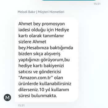 Amazon Yapması Gereken İadeyi Gerçekleştirmiyor.