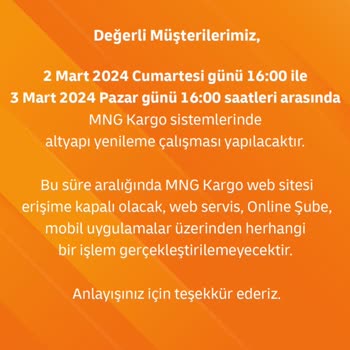 MNG Kargo Teslim Edilmeyen Sipariş
