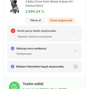 Hepsiburada Bebek Arabası 4 Bayb