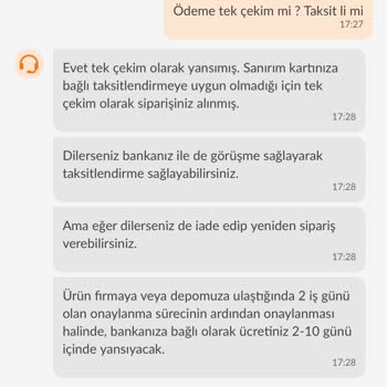 Trendyol Taksit Deyip Tek Çekim Parası Alma