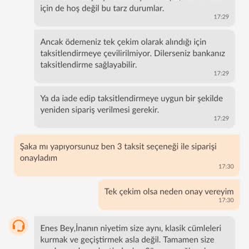 Trendyol Taksit Deyip Tek Çekim Parası Alma
