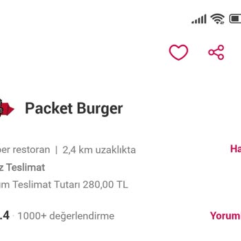 Packet Burger Mesafeler Engel Olmamalı