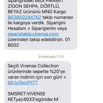 Vivense Home&Living Kargoya Verilmeyen Ürünü Vermiş Gibi Takip No Gönd