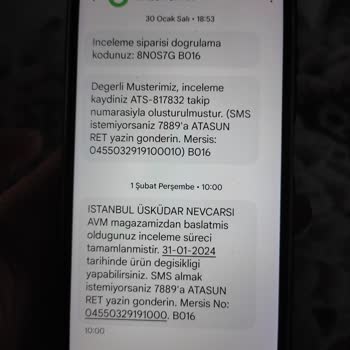Atasun Optik Servise Gönderilen Ürünü Teslim Etmiyor