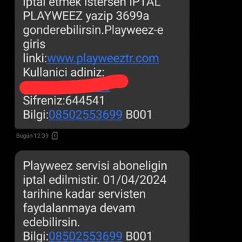 Playweez İznim Olmadan Üye Yapıp Ücret Kesmiştir...