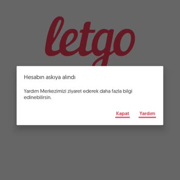 Letgo Askıya Alınan Hesap