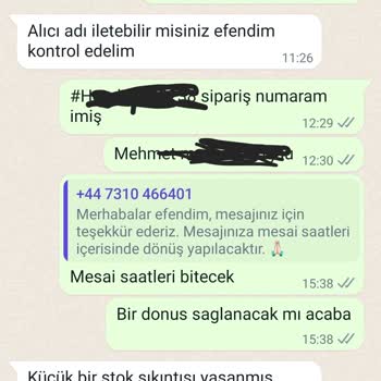 Bihoode Gönderilmeyen Sipariş Durumu