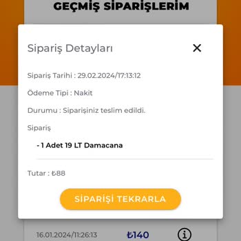 Saka Su Sipariş Teslim Etmiyor