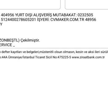 Cvmaker.com.tr Hesabımdan Para Çekmişler