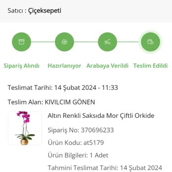 Çiçek Sepeti Çürümüş Orkide Yolladı Ve Değişim Yapmıyor