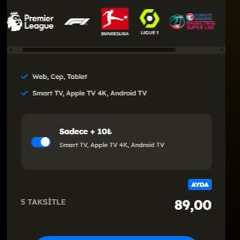 TOD Tv Tod Formula 1 F1 Üyelik Paket