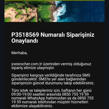 Yves Rocher Sipariş İptali İle İlgili