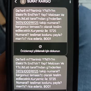 Sürat Kargo Benim Olmayan Kargonun Mesajını Neden Bana Gönderiyorsunuz