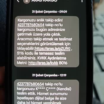 Aras Kargo Benim Olmayan Kargonun Mesajını Neden Bana Gönderiyorsunuz