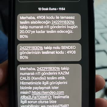 Sendeo Benim Olmayan Kargonun Mesajını Neden Bana Gönderiyorsunuz